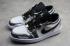 Nike Air Jordan 1 Low Chrome Black White Silver Basketball Shoes 653558-016