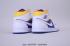 Air Jordan 1 Mid Cloud White Navy Blue Yellow Mens Sport Shoes 554724-147