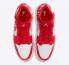 Air Jordan 1 Mid Red Patent White Blue Shoes DC7294-600