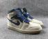 Air Jordan 1 Mid Retro Blue White Brown Basketball Shoes AH6342-004