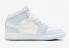 Air Jordan 1 Mid SE GS Glitter Swoosh White Light Blue FQ9117-400