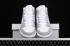 Air Jordan 1 Mid White Grey Blue Basketball Shoes BQ6472-105