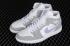 Air Jordan 1 Mid White Grey Blue Basketball Shoes BQ6472-105