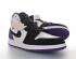 Air Jordan 1 Retro Mid Purple White Black Basketball Shoes 552542-105