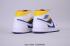 Air Jordan 1 Retro Mid Satin Snake White Blue Yellow Basketball Shoes 554724-14