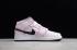 Nike Air Jordan 1 Mid Pink Foam Black White GS 555112-601