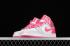 Wmns Air Jordan 1 Mid GS Platinum Pink White Grey Shoes 555112-109