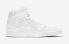 Wmns Air Jordan 1 Mid Triple White Quilted Basketball Shoes DB6078-100