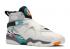 Air Jordan 8 Retro Bg Gs South Beach Turbo White Green 305368-113