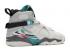 Air Jordan 8 Retro Bg Gs South Beach Turbo White Green 305368-113