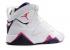 Air Jordan 7 Retro GS White Fireberry Black Night Bl Basketball Shoes 442960-117