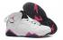 Air Jordan 7 Retro GS White Fireberry Black Night Bl Basketball Shoes 442960-117