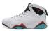 Nike Air Jordan 7 Retro GS White Black Verde Infrared Women Girls 705417 138