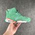 Air Jordan 6 Men Shoes Green White 384664