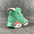 Air Jordan 6 Men Shoes Green White 384664