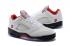 Nike Air Jordan 5 V Retro Low All White Fire Red Black 819171 105