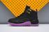 Nike Air Jordan XII 12 Kid Children Shoes Black Purple Yellow