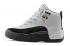 Nike Air Jordan XII 12 Kid Children Shoes White Black Gold
