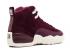 Air Jordan 12 Retro Bg Gs Bordeaux Sail Silver Metallic 153265-617
