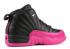 Air Jordan 12 Retro Black Deadly Pink 510816-026