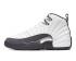 Jordan 12 Retro White BG Dark Grey Basketball Shoes Mens 153265-160