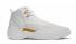Nike Air Jordan 12 Release Date Drake White Gold Men Basketball Shoes 456985-090