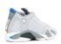 Air Jordan 14 Retro Bg Sport Blue Grey Wolf White Cool 487524-004