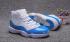 Nike Air Jordan XI 11 Retro White University Blue Men Basketball Shoes 528895-106