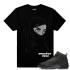 Match Wool 12 Jordan Retro Exotic Ninja Black T-shirt
