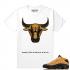 Match Air Jordan 13 Chutney 13 Bull White T shirt