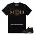 Match Air Jordan 14 DMP MOB Black T shirt