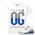 Match Jordan 3 True Blue OG OG 3s White T shirt
