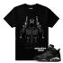 Match Jordan 6 Black Cat Black Panther Black T-shirt