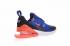 Nike Air Max 270 Flyknit Deep BLue Orange Sneakers AH8050-460