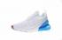 Nike Air Max 270 White Photo Blue Mesh Running Shoes AQ7982-100