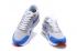 Nike Air Max 1 Ultra Flyknit Men Running Shoes Photo Blue Grey Red White 843384-010