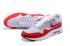 Nike Air Max 1 Ultra Flyknit OG Men Women Running Shoes White Pure Platinum Grey University Red 843384-101
