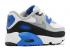 Nike Air Max 90 Leather Td White Royal Blue Particle Grey Black CZ9444-100