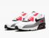 Nike Wmns Air Max 90 White Black Dust Solar Red Running Shoes 325213-132