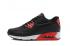 Nike Air Max 90 Woven Men Training Running Shoes Black Red White 833129-002