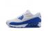 Nike Air Max 90 Woven Men Training Running Shoes Navy Blue White 833129-006