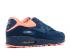 Nike Air Max 90 Premium Gr Blue Bright Pink Gysr Atomic 333888-446