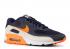 Nike Air Max 90 Premium Grey Dark Neutral Obsidian Orange Total 532470-480