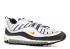 Nike Air Max 98 Tm Black Orange White Silver Metallic 640744-101