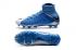 Nike Hypervenom Phantom III FG high help white deep blue Men football shoes
