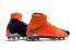 Nike poison three generations of 3D Hypervenom Phantom III DF elite high help FG orange blue men football shoes
