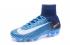 NIke Mercurial Superfly V FG ACC waterproof bluish white deep blue Football shoes
