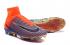 Nike Mercurial Superfly V FG ACC High EA Sports Football Shoes Soccers Orange Navy Blue