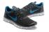 Nike Free 3.0 Run V2 Black Blue Mens Running Shoes 354574-063