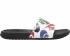 Nike Benassi JDI Print Slides White Black Blue Mens Sandals 631261-040